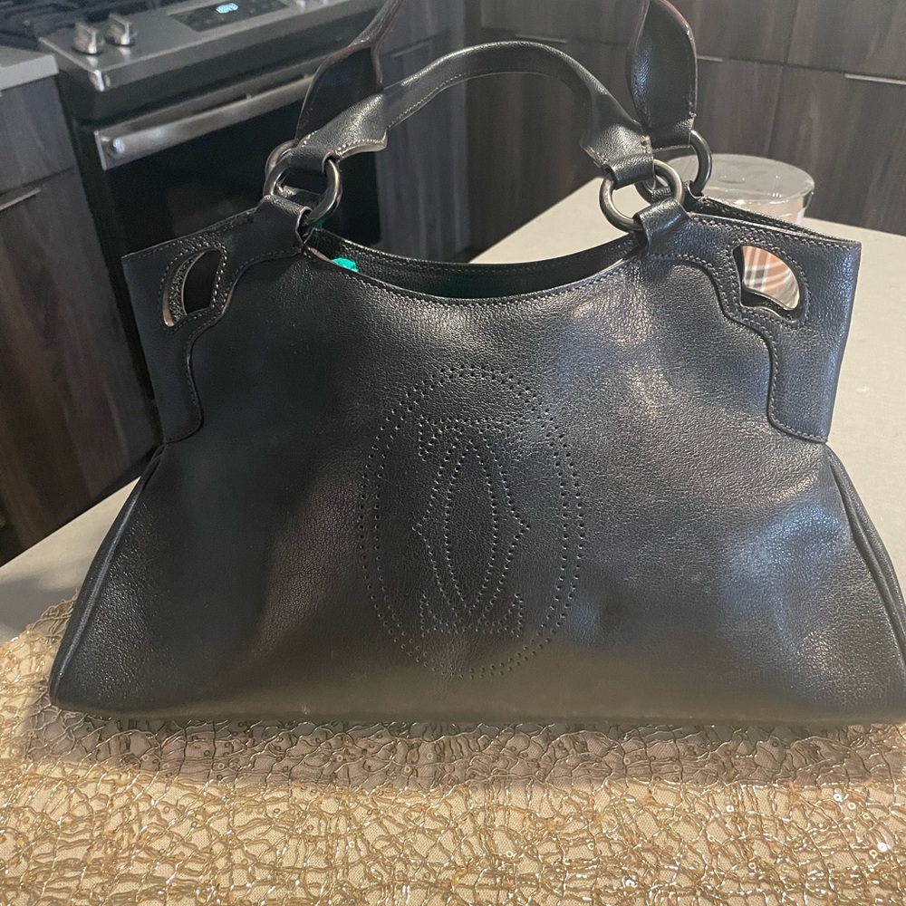 Gorgeous  Authenuc Cartier leather bag